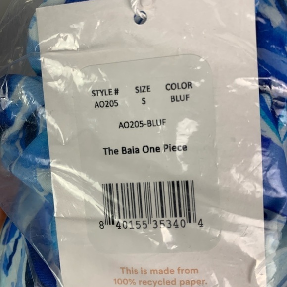 NWT Andie Swim SMALL The Baia One Piece in Bluf Blue Floral - Picture 9 of 9